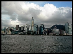 Chmur, Hong Kong, Azja, Drapacze